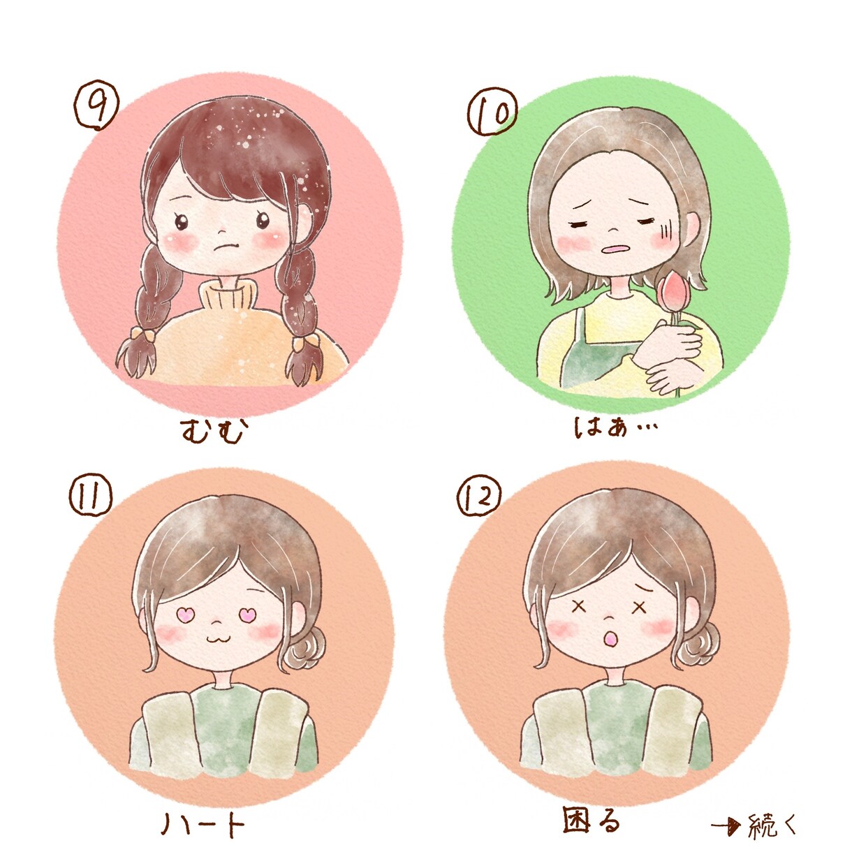 ブログにピッタリ！表情違い3枚で二千円となります ゆるふわ可愛いタッチで印象に残るアイコン作りませんか？ イメージ6