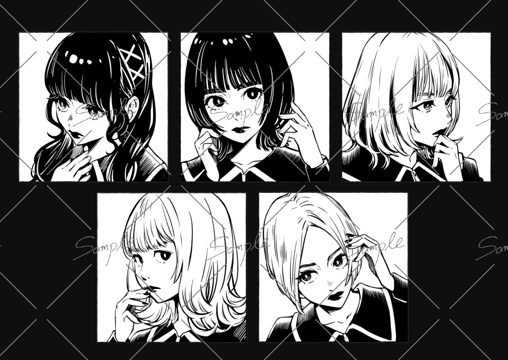 漫画風・モノクロアイコン、カットイラスト描きます キャラクター・似顔絵も漫画風にできます！ イメージ10