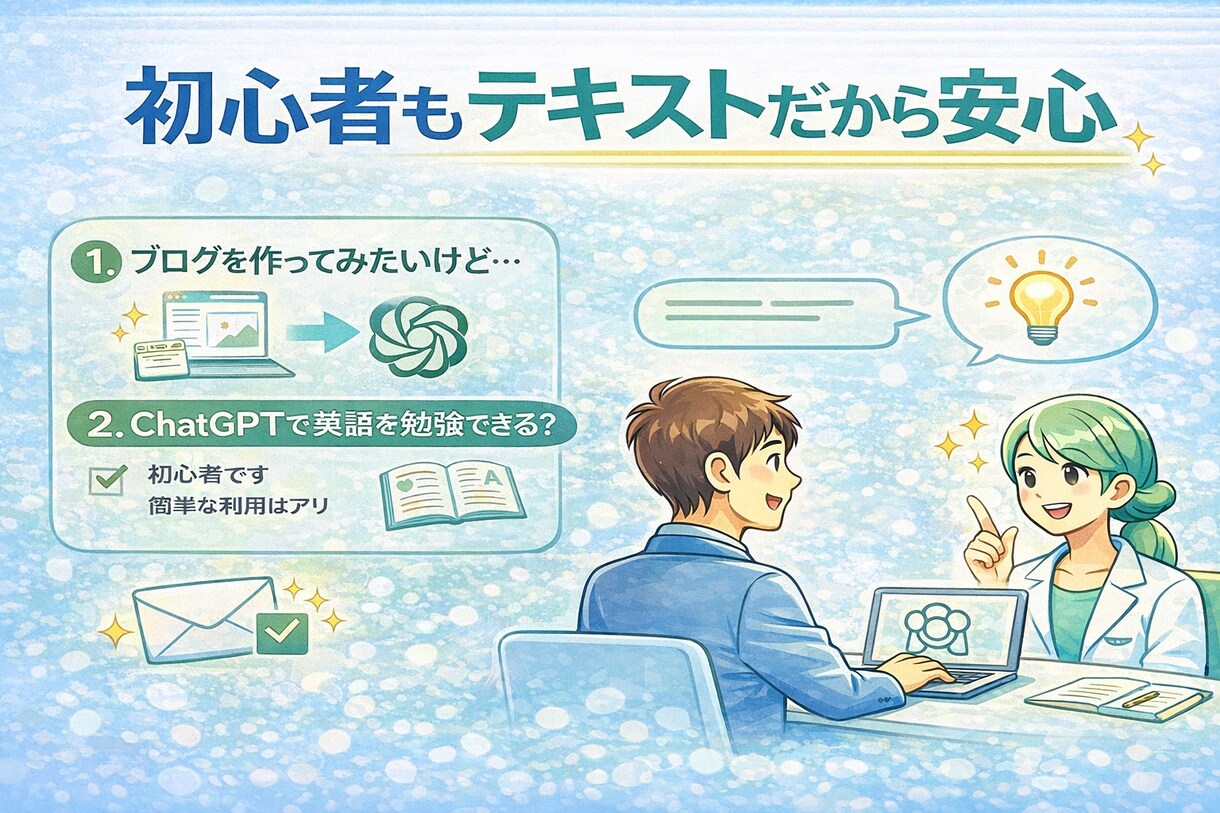 ChatGPT・生成AIを初心者向け解説します 専門用語なし。触ったことがなくても大丈夫です。 イメージ3