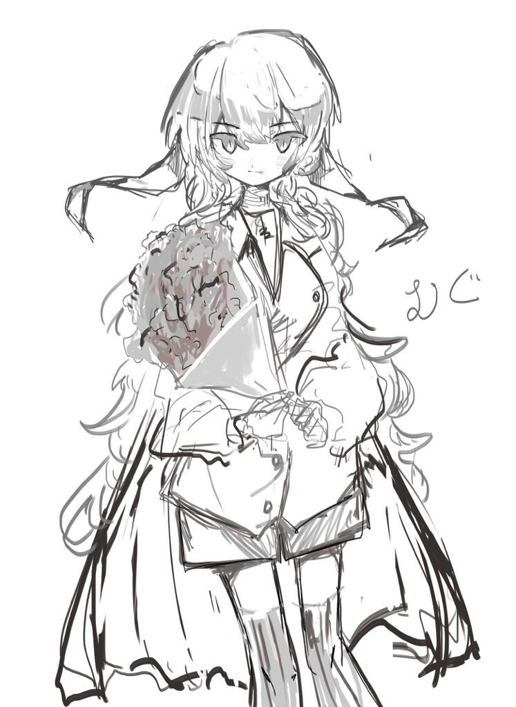 イラスト制作をしています 可愛い女の子のモノクロイラストを描きます。 イメージ2