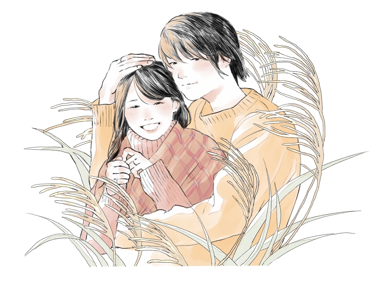記念日におすすめ！おしゃれな似顔絵描きます アイコン、ウェルカムボードにも！大切な方へのプレゼントに！ イメージ2