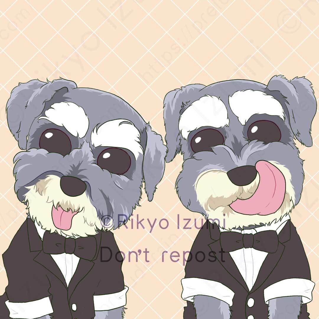 商用×/わんちゃんなどの似顔絵描きます ポップで可愛いイラストで可愛い愛犬ちゃんの姿を残しませんか？ イメージ3