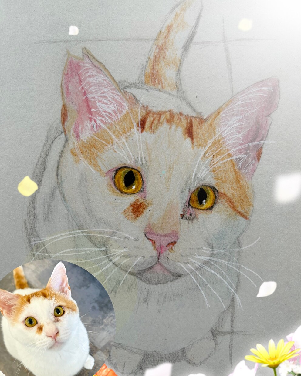 お家の猫ちゃんの似顔絵描きます 色鉛筆で丁寧に仕上げます！！お顔中心に描かせて戴きます。 イメージ2
