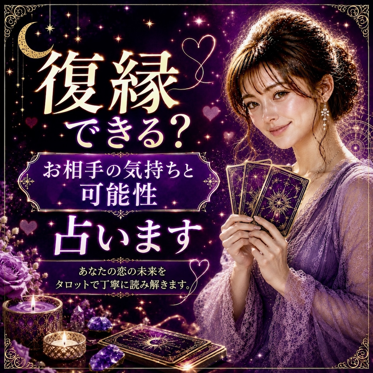 復縁できる？お相手の気持ちと可能性を占います カードで読み取り、復縁に向けてアドバイスをいたします！ イメージ1