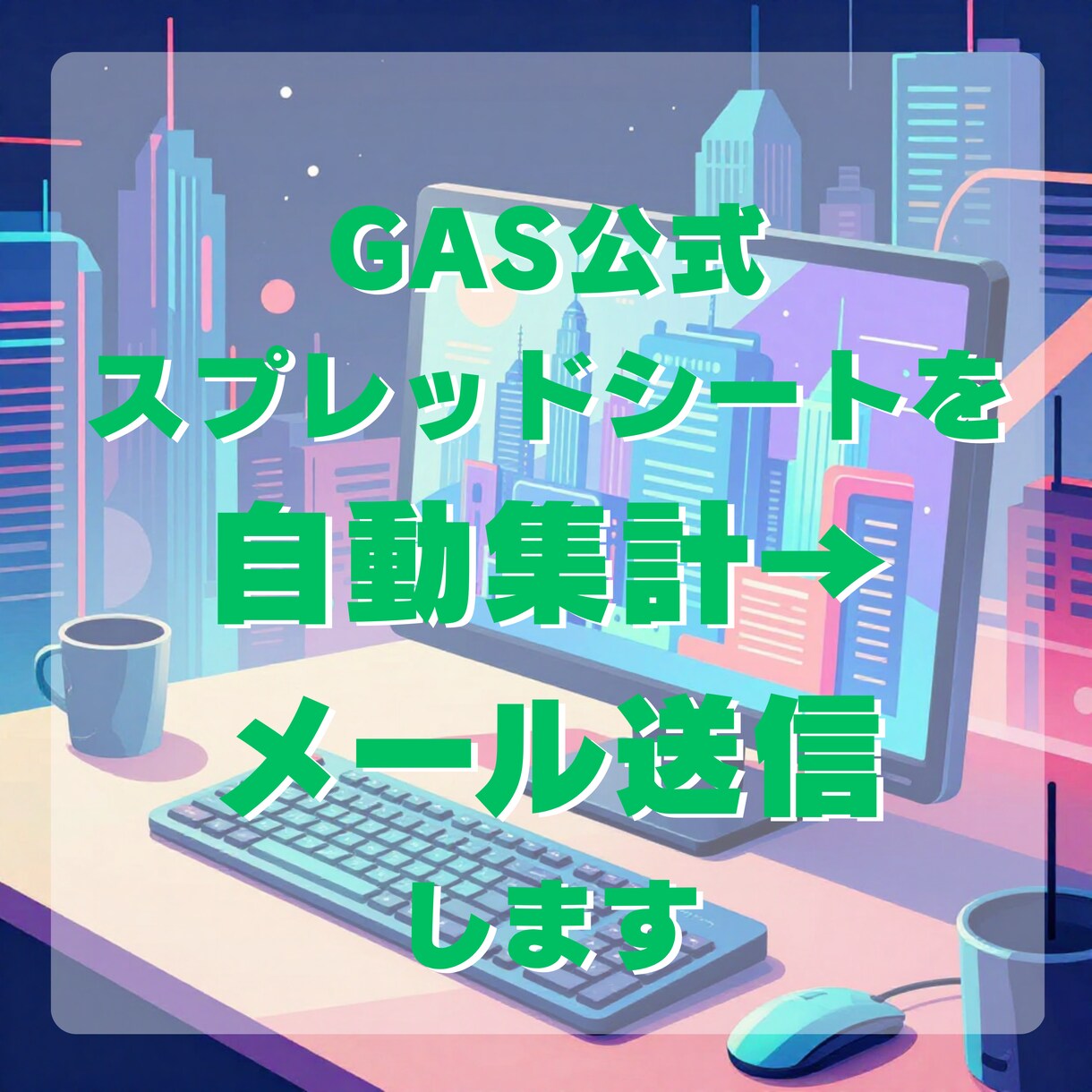 スプレッドシートを自動集計→メール送信します 安全な方法でメール自動送信したい方へ イメージ1