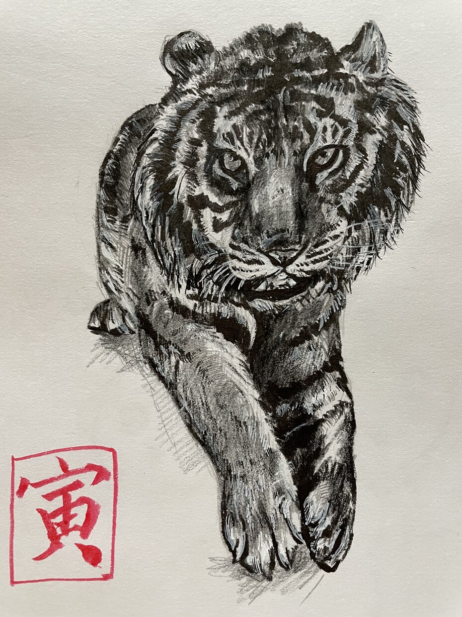 年賀状にも！水彩画で動物の絵を描きます 世界でたった一つ！力強いタッチで動物を生き生きと蘇らせます イメージ9