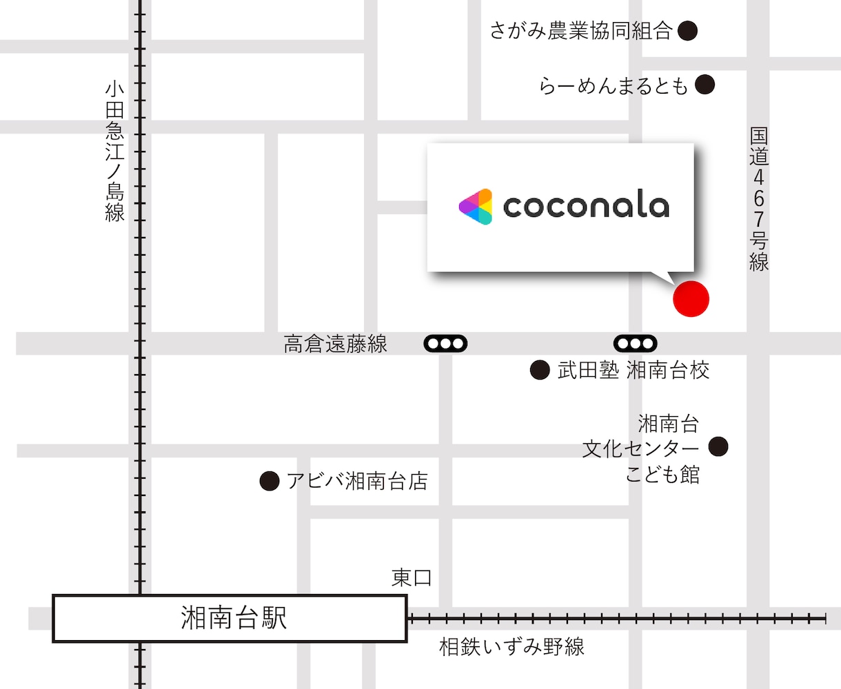 住所だけでシンプルでわかりやすい地図を作成します チラシ・HPの作成に！Illustratorでデザインします イメージ2