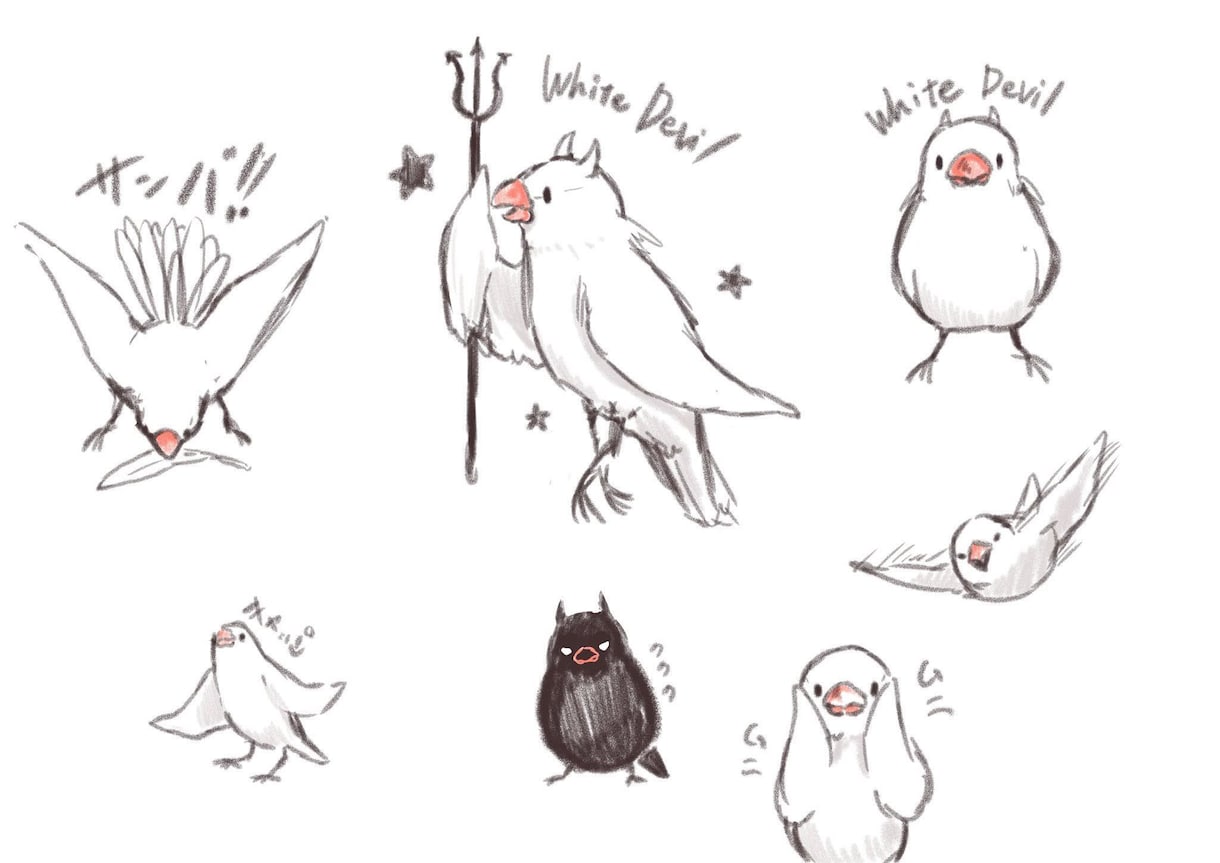 鳥ちゃん専門でイラストお描きします 愛くるしいモフモフなコミカル鳥イラスト！ イメージ2