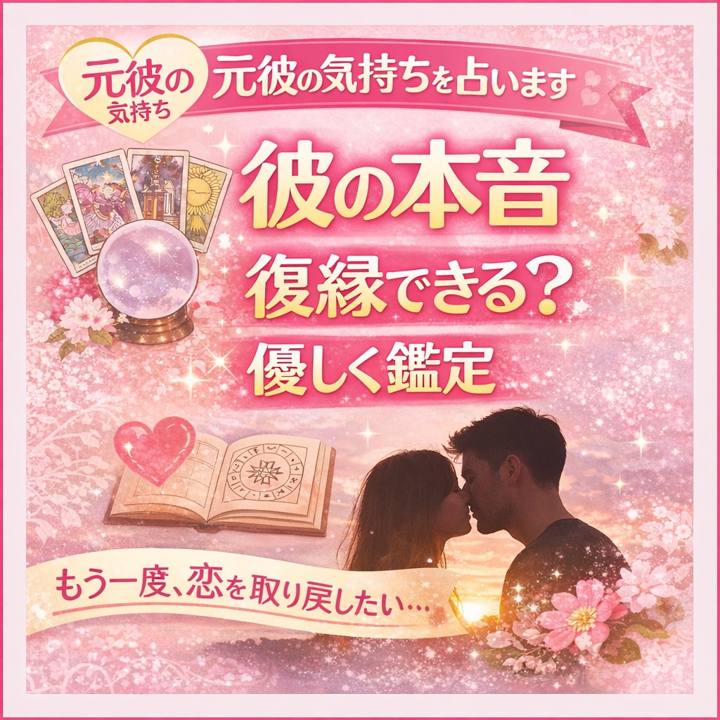 彼の本音と今後をタロットと四柱推命で占います 不安な恋に、やさしく寄り添います イメージ1