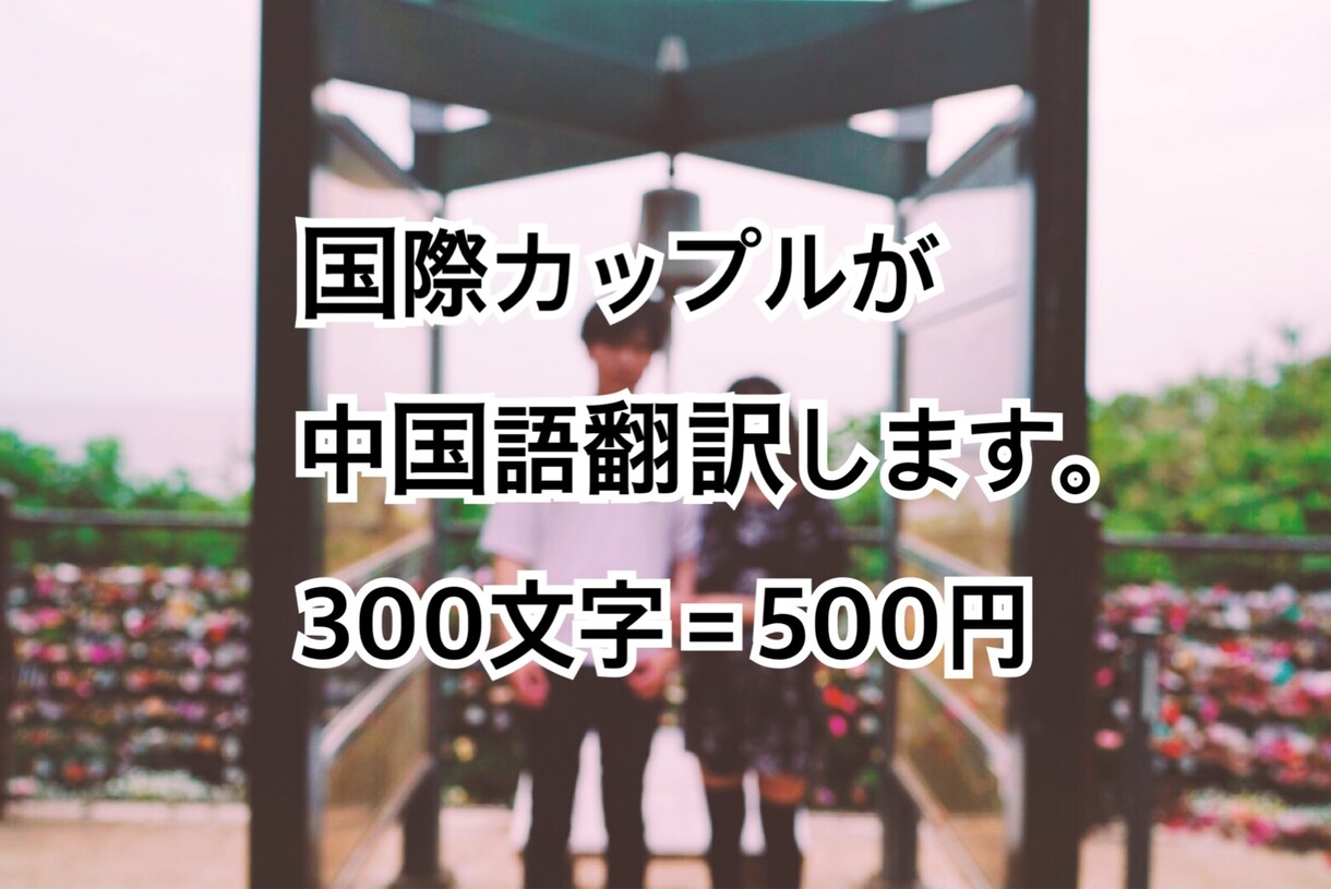 国際カップルが中国語↔日本語翻訳します お仕事経験有り日本5年在住の日中カップルが翻訳！ イメージ1