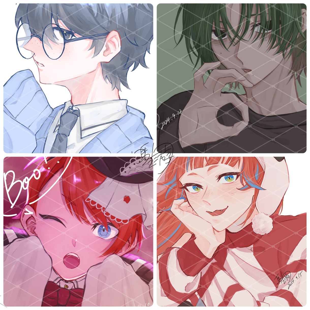 SNSアイコン/ヘッダーお描きします 多種多様な雰囲気であなただけのアイコンを制作いたします♪ イメージ2