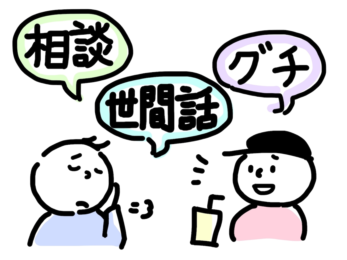 相談、雑談、質問、世間話、愚痴、お聞きします 思考の整理、ストレス解消、暇つぶし、問題解決に。 イメージ1