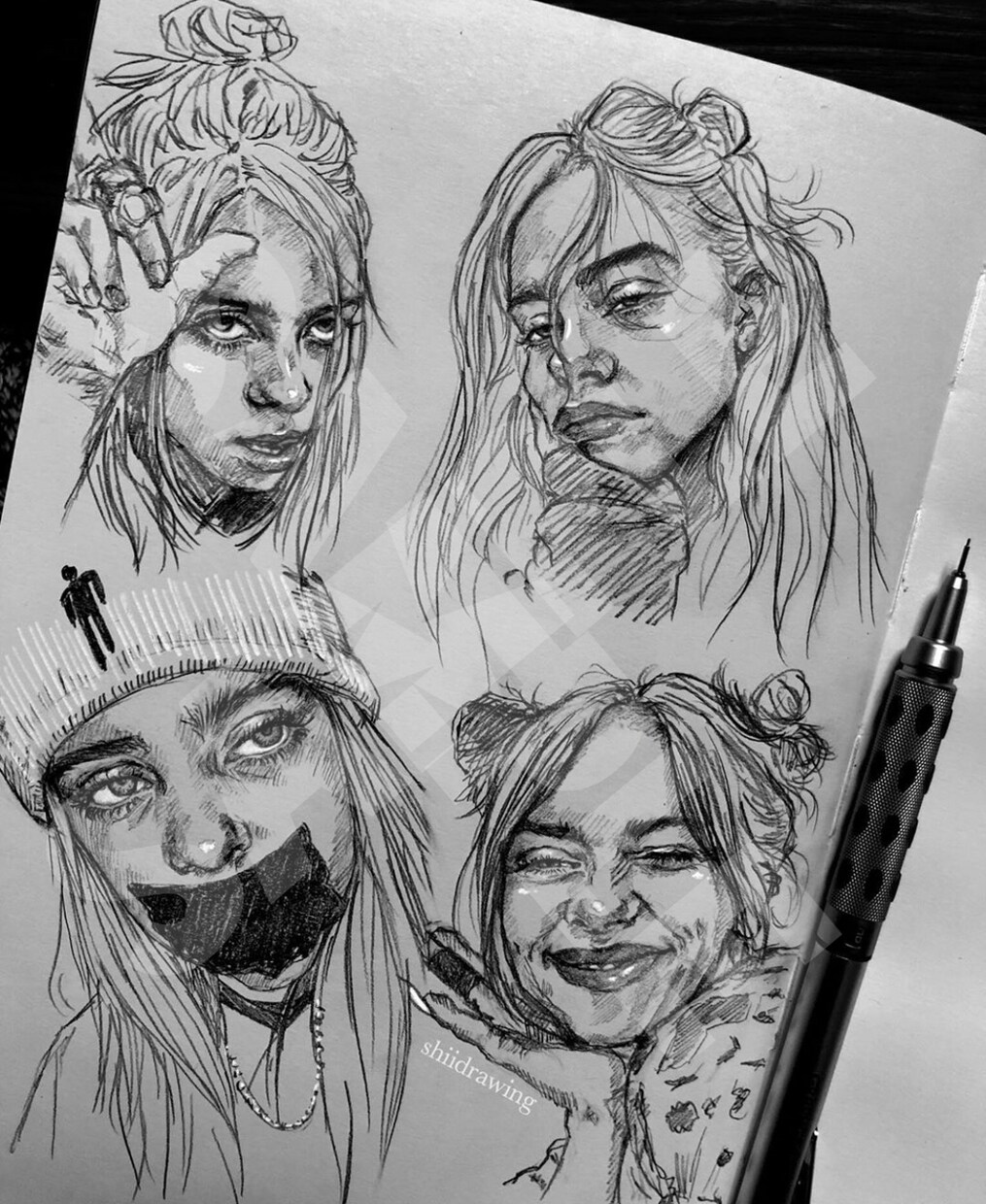 鉛筆画をデジタルで加工した似顔絵描きます SNSのアイコンやプレゼントに！ イメージ3