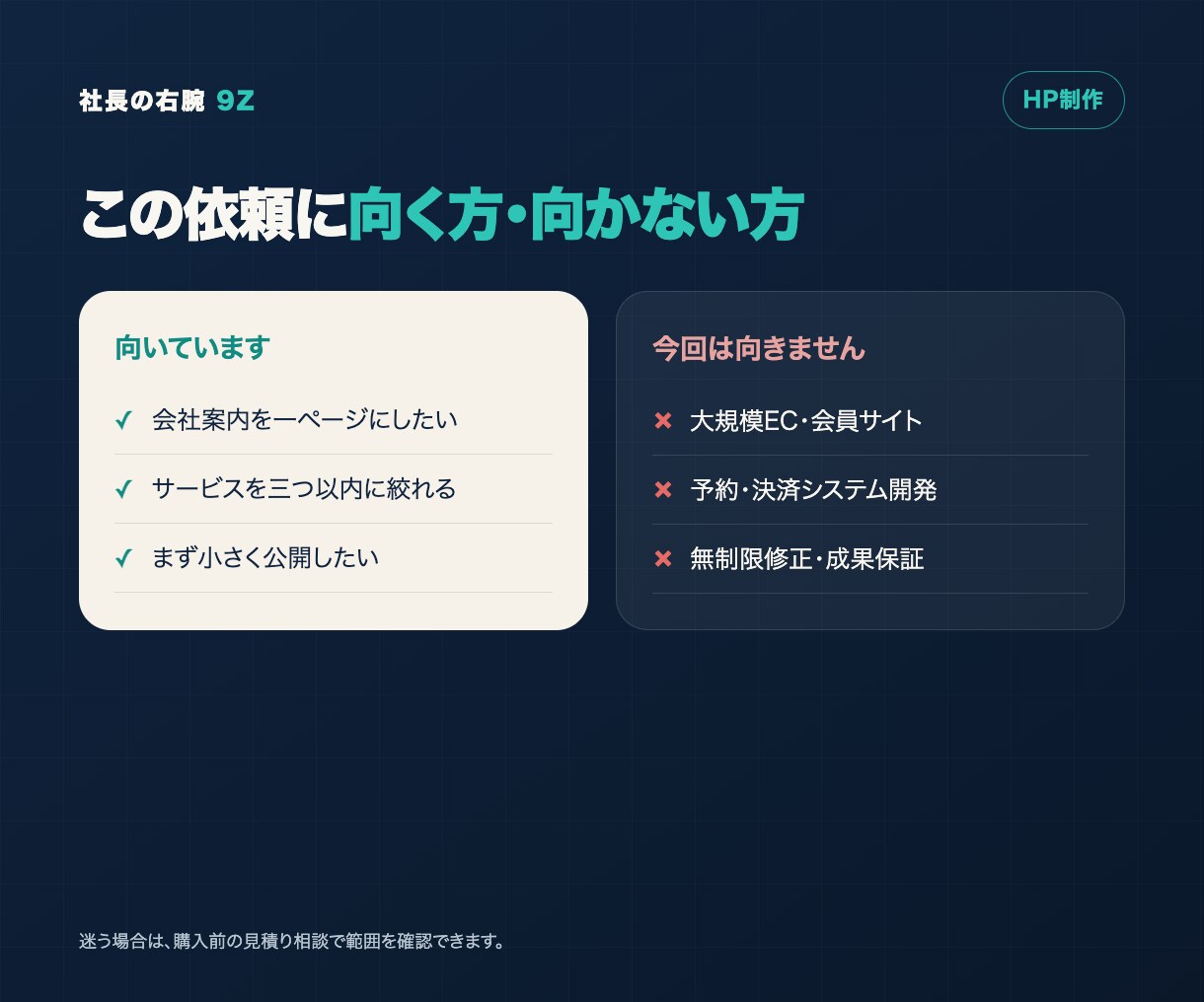 小さな会社ホームページを作ります 会社案内・サービス・問い合わせを一ページに整理 イメージ7