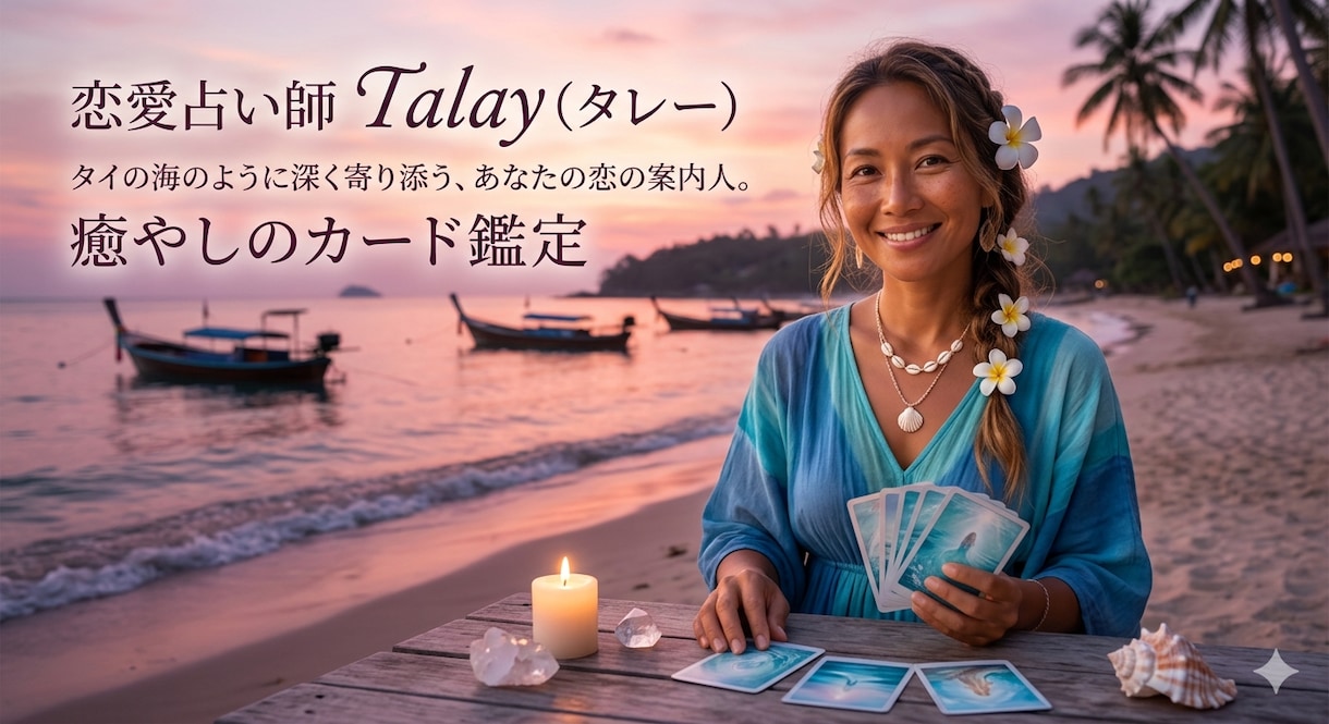 夜の海を漂う心に、明日を照らす光の道を届けます 否定せず丸ごと包み込む。タイの海のように深い癒やしのタロット イメージ1