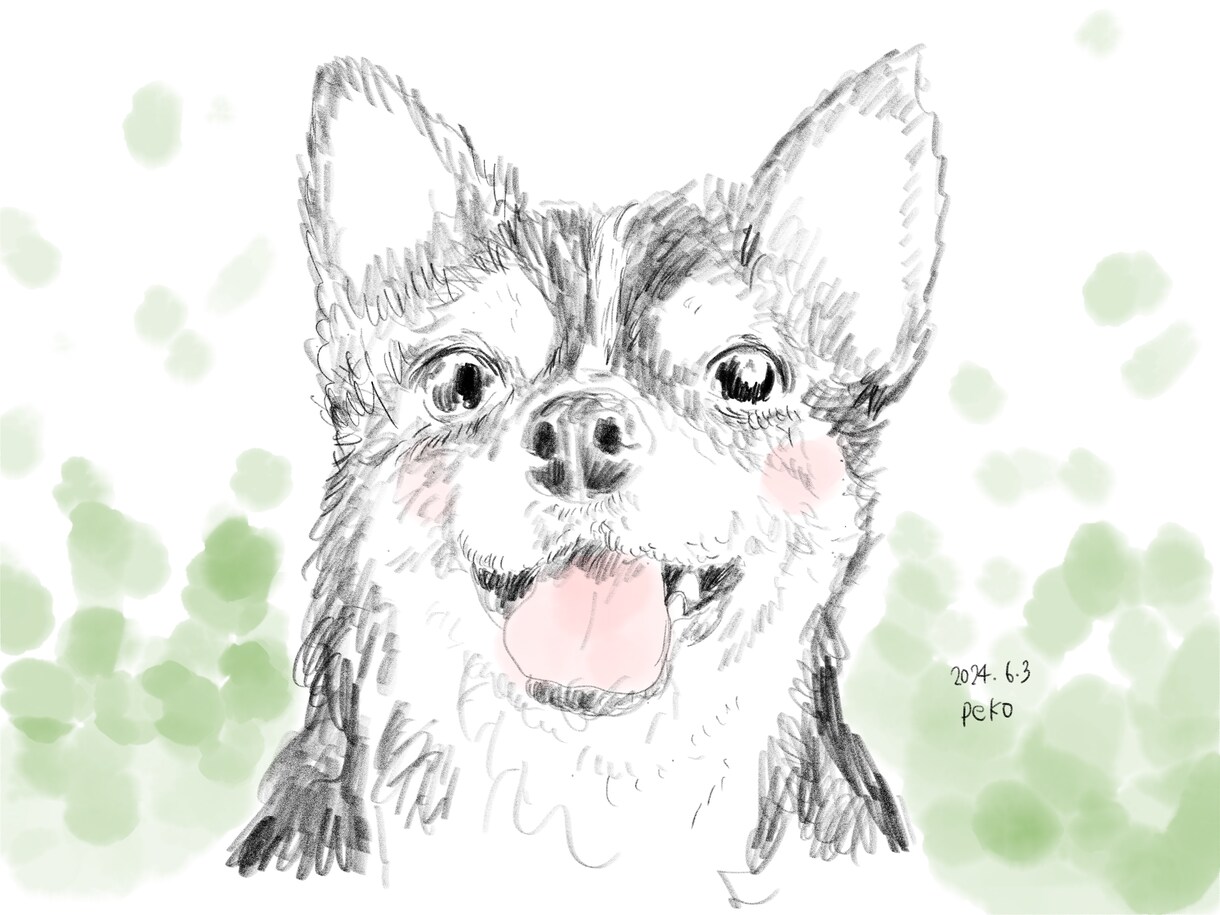 写真をもとにデッサン風似顔絵描きます 愛犬や家族、カップルの似顔絵アイコン★ イメージ7
