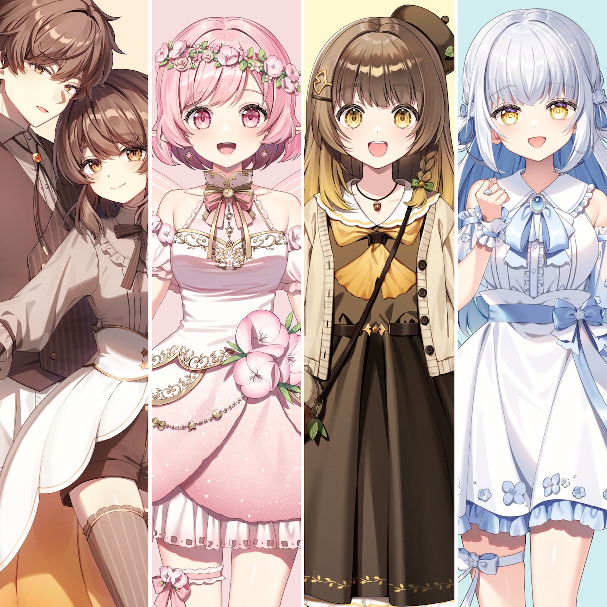 商用利用可！魅力的なおめめな立ち絵作成します キャラデザや表情差分も承ります☆男性キャラもOK！ イメージ1