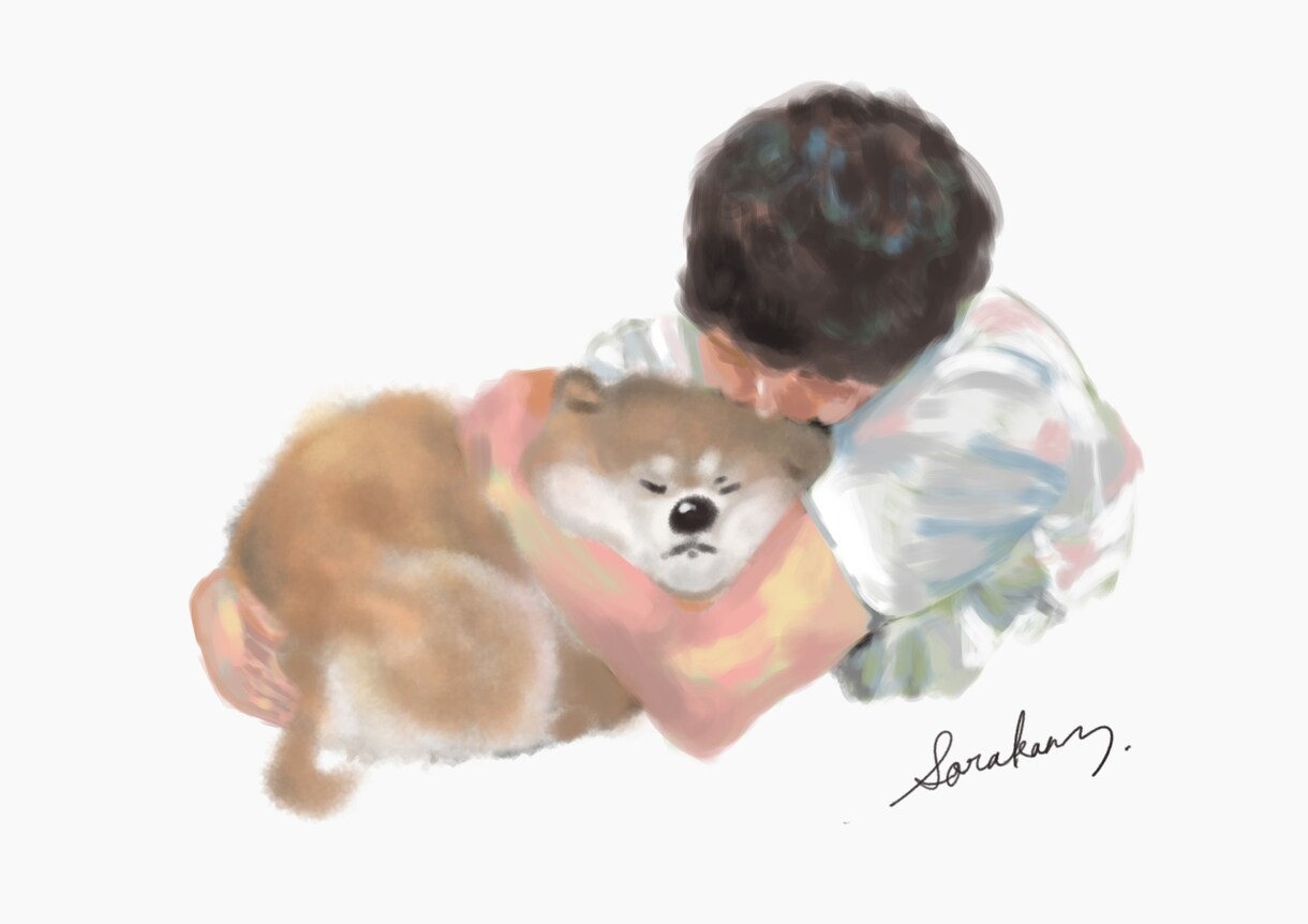 お好きな画風でペットのイラストを作成します プレゼントや自分への贈り物、ペットとの思い出に イメージ9