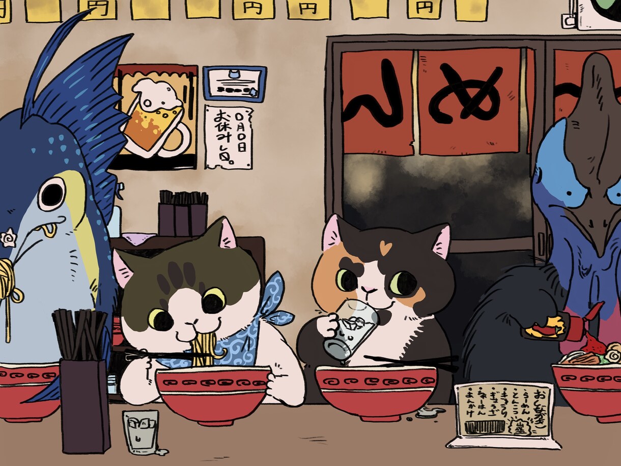 猫ちゃんの愉快な似顔絵を描きます 走り回ってる様なアグレッシブから凛としたおすましまで イメージ6