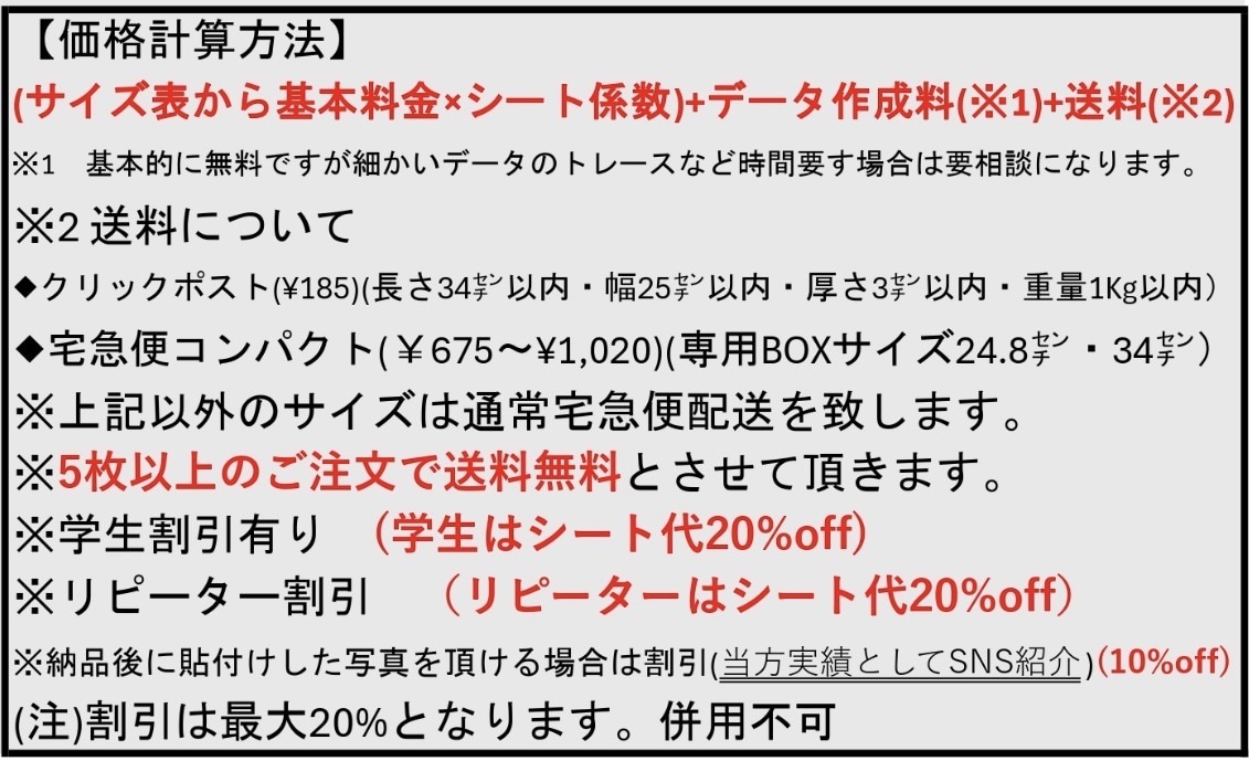 オリジナルカッティングステッカーを一枚から作ります 最短当日発送　オリジナルデザインをカッティングステッカーに イメージ4