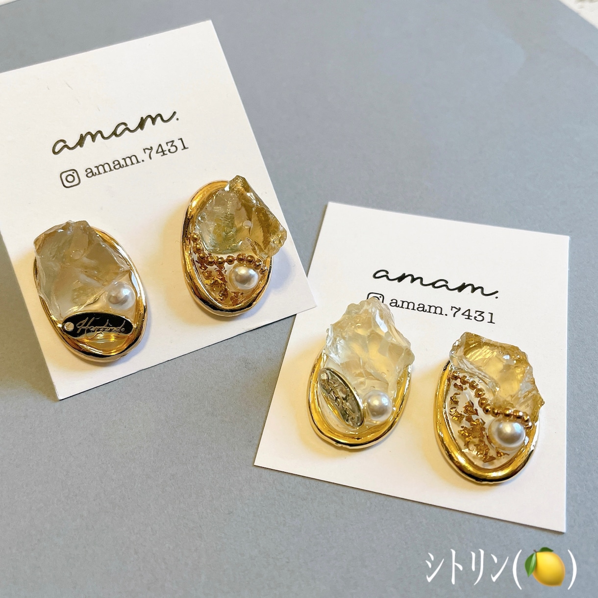 ハンドメイドアクセサリー制作致します 人気の天然石シリーズ♫いびつな形が可愛い♡ イメージ3