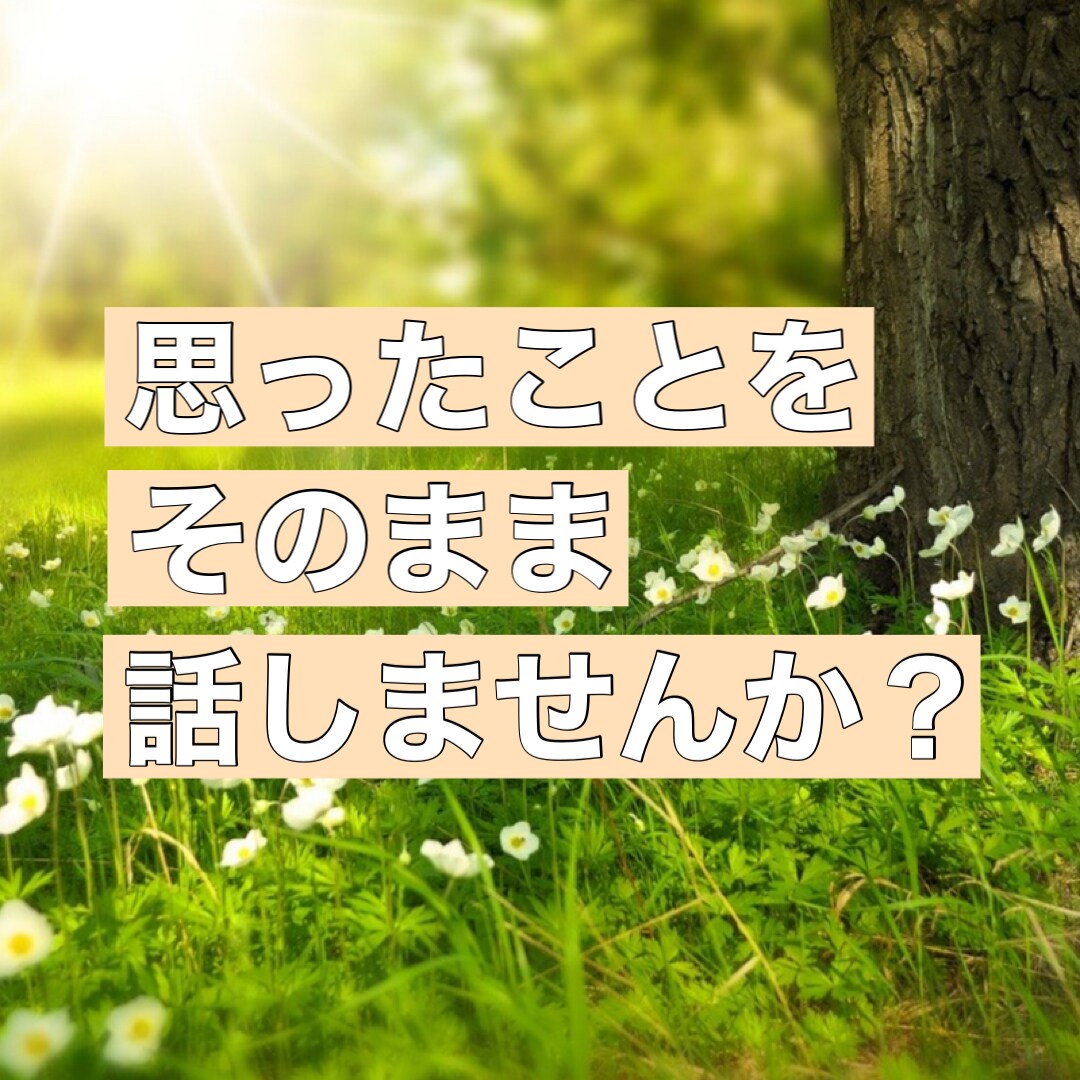 あなたの日常、思ったことを聞きます 誰かと話したい、話を聞いて欲しい、そんなときお話ししましょう イメージ1