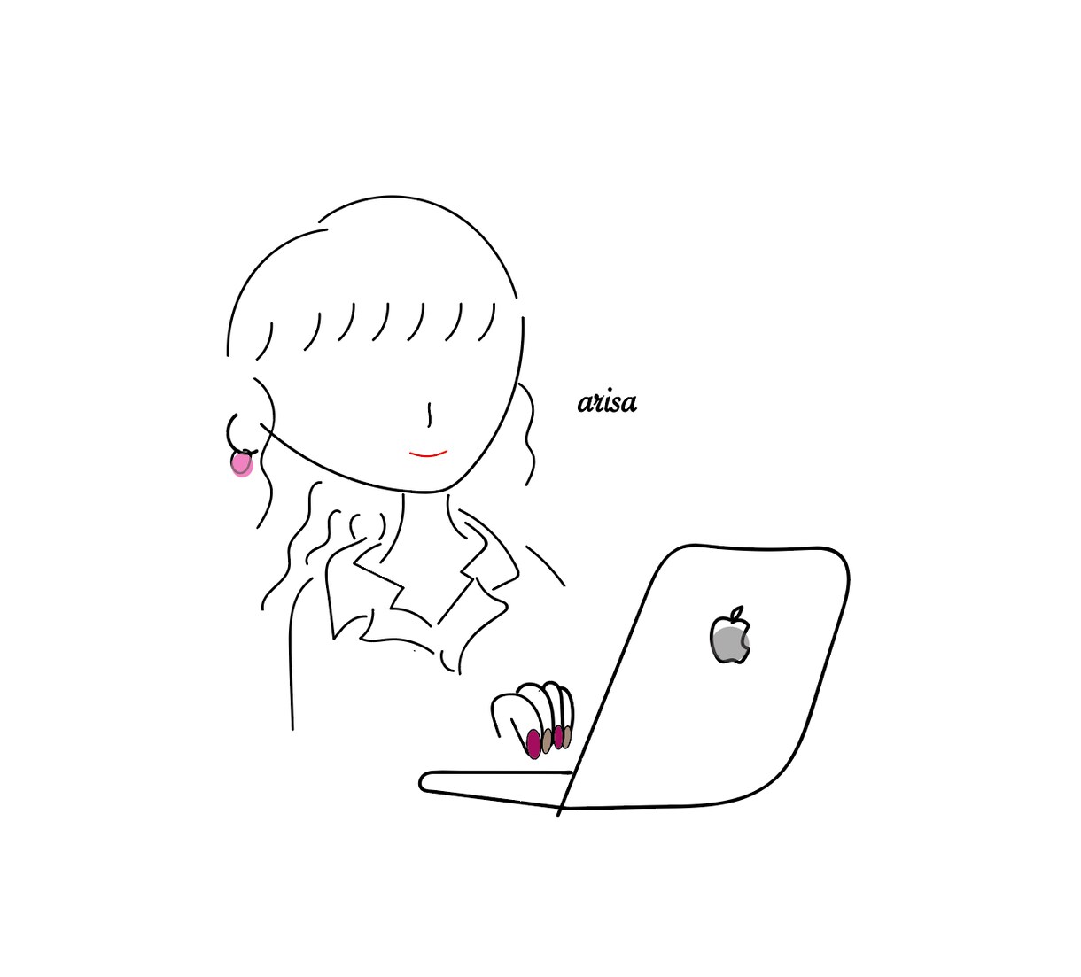 おしゃれな線画タッチで似顔絵を描きます おしゃれでシンプルな似顔絵を描いて欲しい方必見。 イメージ1