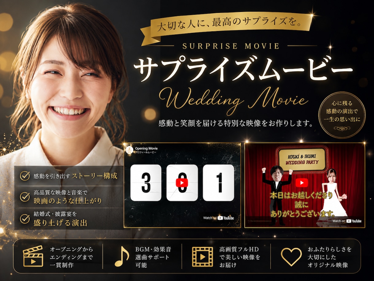 サプライズ動画を情熱大陸風に感動的に制作します 心に残る感動ストーリーを丁寧に制作 イメージ1