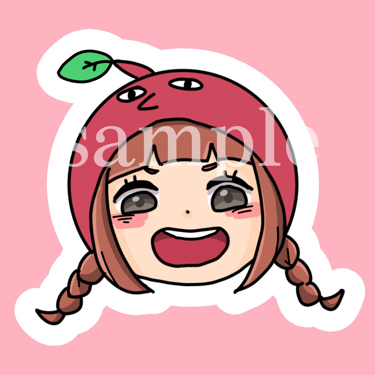 SNS等ゆるめのかわいいアイコン描きます Twitter、Instagramなどに！♡顔隠しにも！ イメージ4