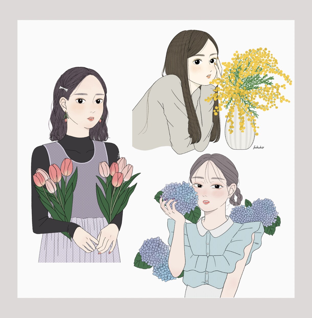 商用利用OK！やわらかな印象のイラスト描きます アイコン、宣伝、挿絵などお気軽にご相談ください⭐︎ イメージ8
