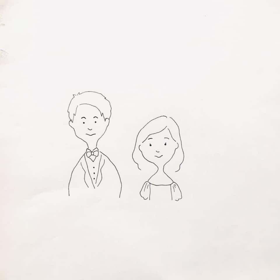世界にたった一つの手描き似顔絵、イラストをかきます ふんわりゆるい、カジュアル似顔絵 イメージ2