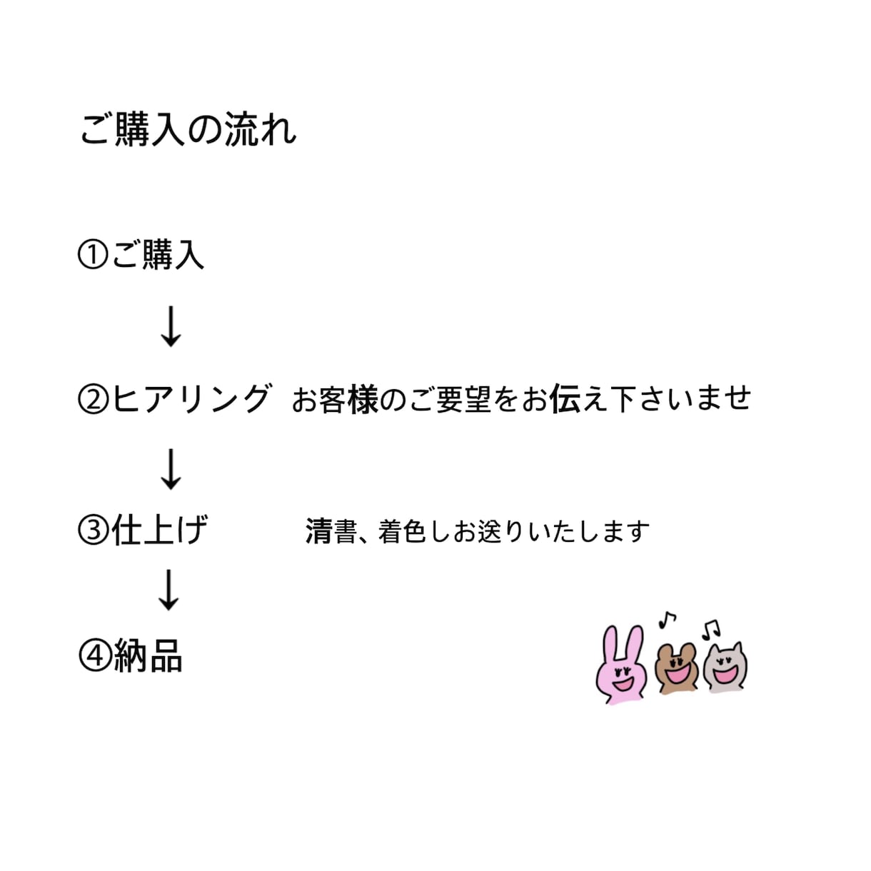 可愛いを詰め込んだ世界に1つの特別なカード描きます ポストカードや待ち受けに！かわいいウサギのイラストで笑顔に！ イメージ2
