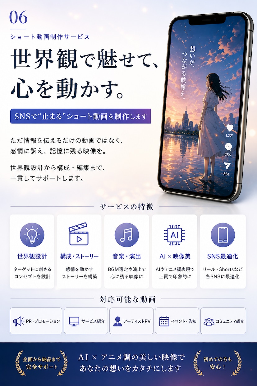 世界観あるPR動画を制作します Instagram・YoutubeShorts対応 イメージ5