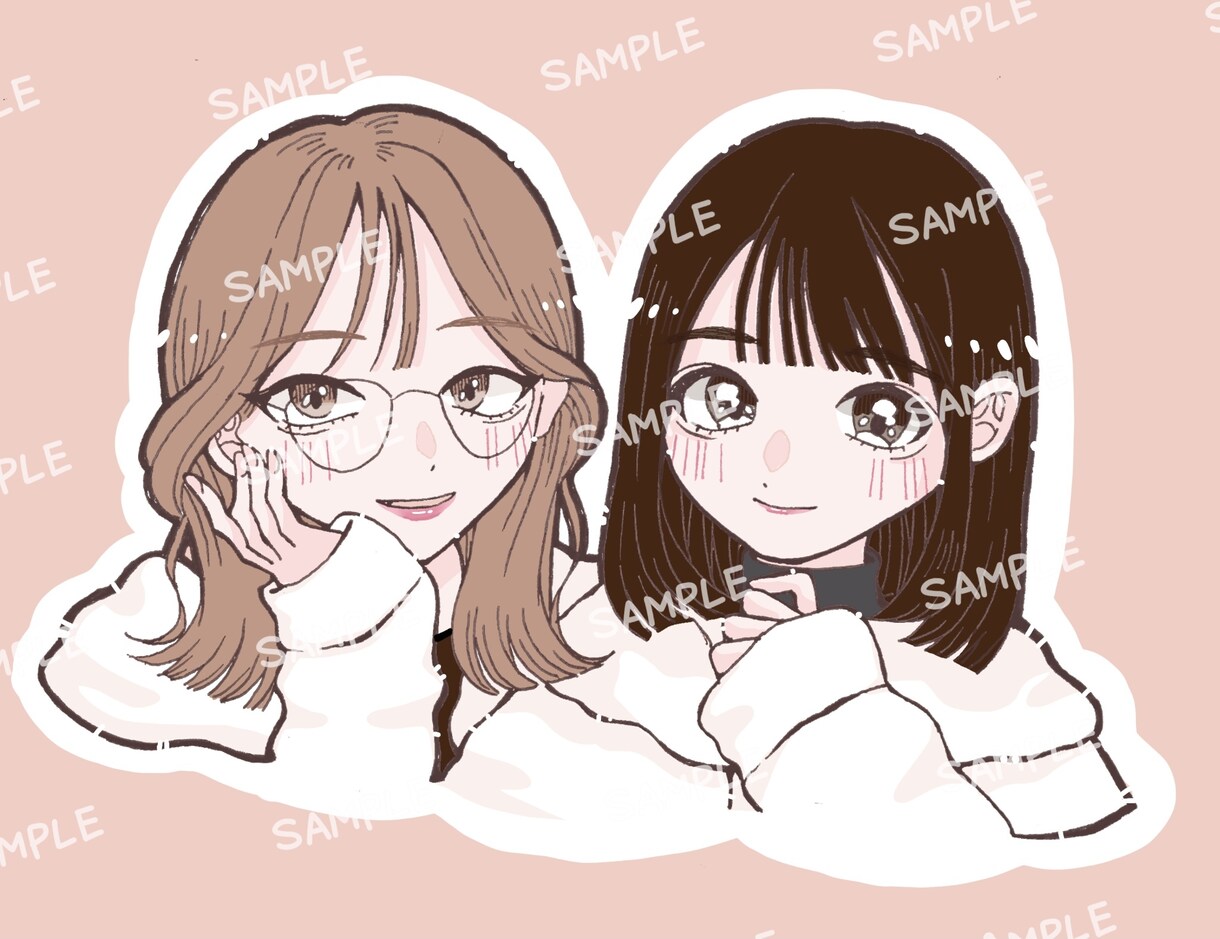 お写真から似顔絵お描きします LINEやTwitter、インスタ、ブログなどのアイコンに！ イメージ3