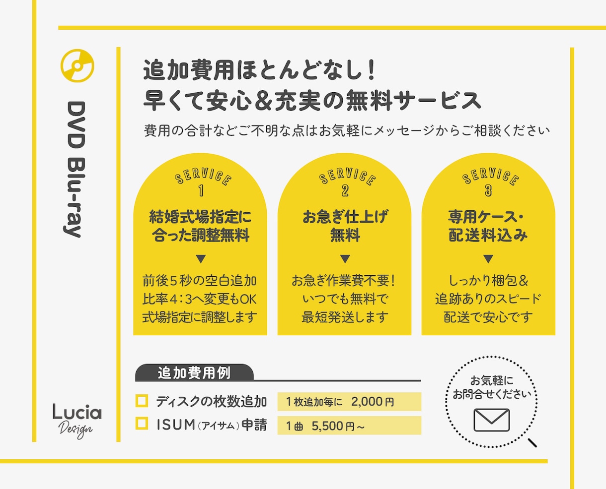 Blu-rayも同額！結婚式動画をDVD化します 【翌日発送】速達同等レターパックライト送料込！お急ぎ対応無料 イメージ4