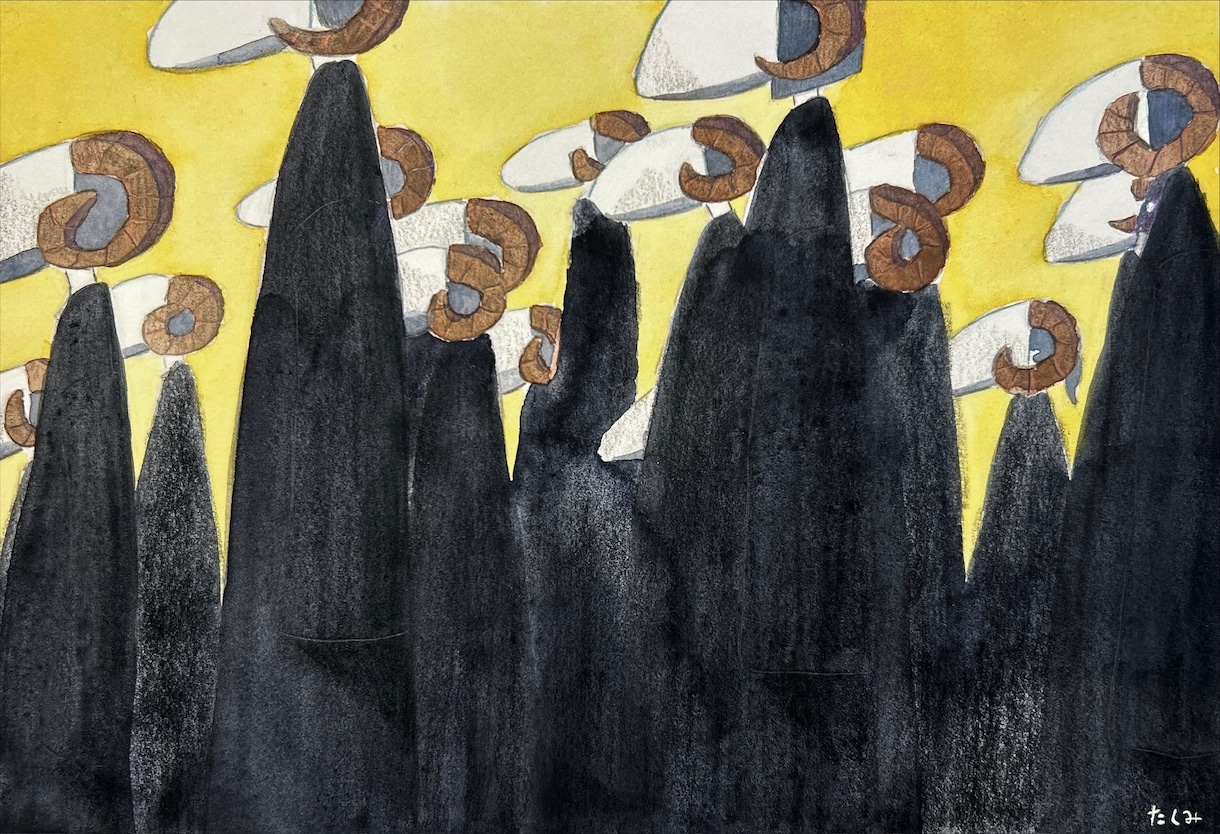 背景少なめ、絵本の1ページのようなイラスト描きます シンプルだけど印象に残る、やさしい水彩イラストを描きます イメージ2