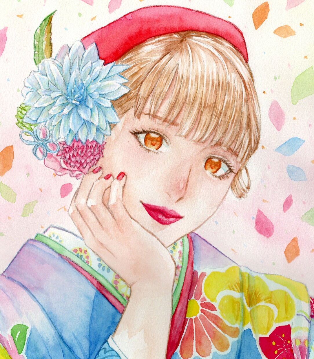 お好みのタッチ・画材で人物画を描きます プレゼントやアイコンなどに！商用利用も可！ イメージ1