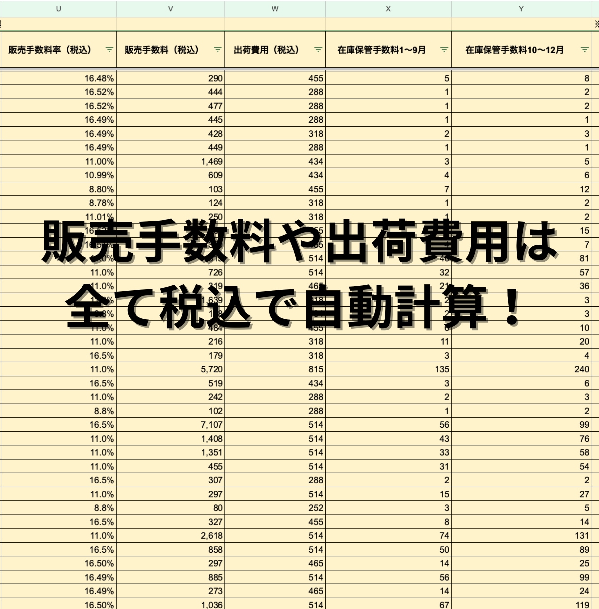 Amazon利益計算&データ蓄積ツールを開発します 見積もり作業から解放！複数ASINを一瞬で利益計算＆管理 イメージ5