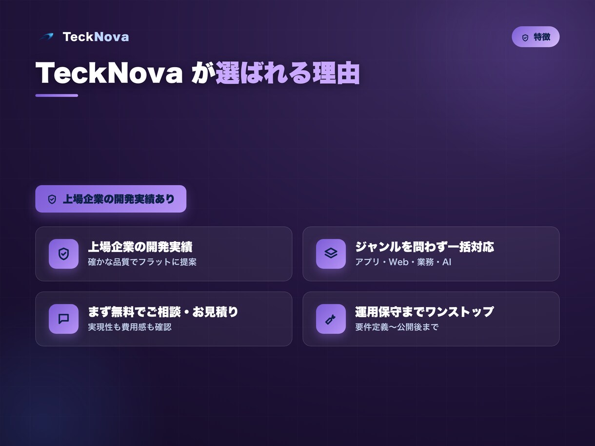 システム・アプリ・Webを何でも開発します ジャンル不問。やりたいことを上場企業実績のプロが形にします イメージ2