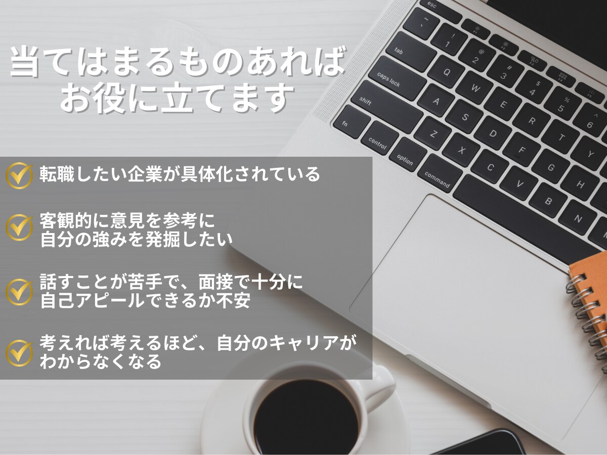 外資人事コンサル出身者が転職成功をサポートします 準備が9割！強みを最大化し、理想の転職に導く伴走型サポート イメージ3