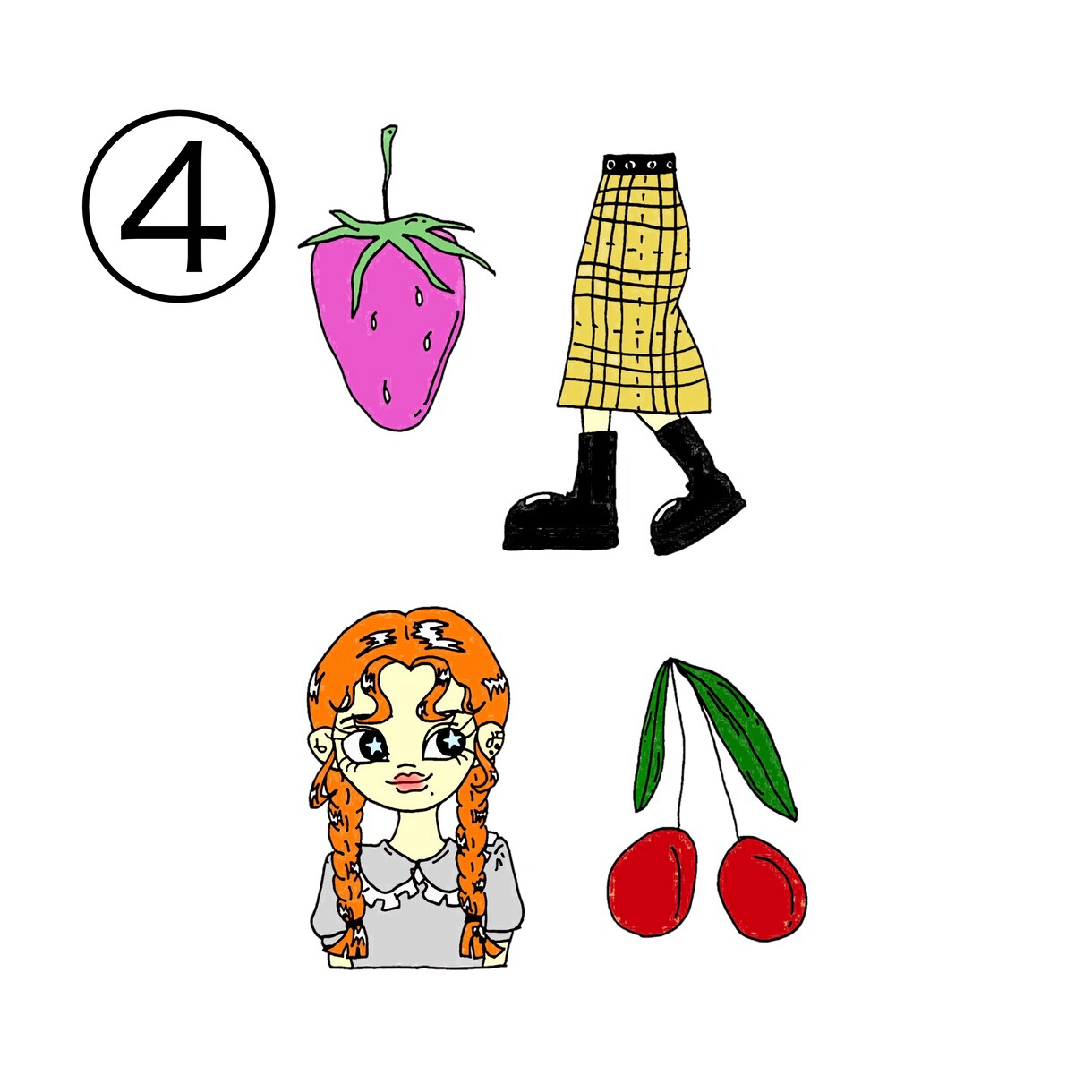 お洒落で個性的☆カラフルなイラスト作成します ポップで可愛い♡snsのアイコンやお祝いなどにも!! イメージ5