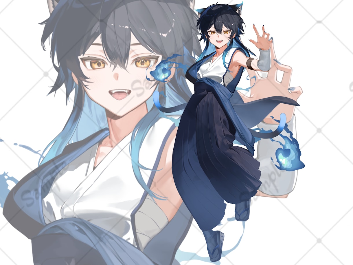 かっこいいキービジュやキャラデザなど描きます お好みのオリジナルキャラクターで描きます イメージ3