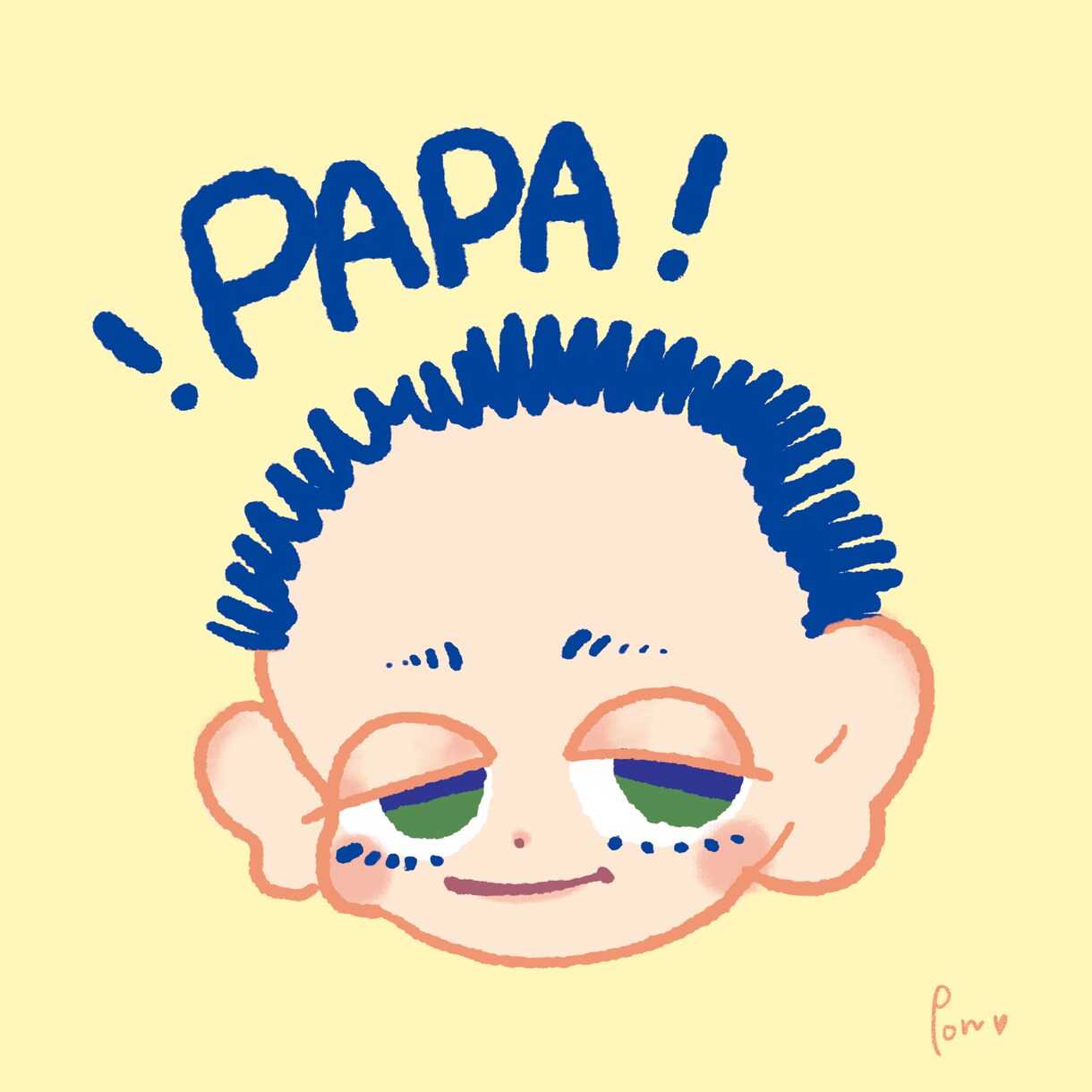 暖かなゆるふわ似顔絵をお送りします シンプルでキャラクターテイストな似顔絵はお任せください イメージ1