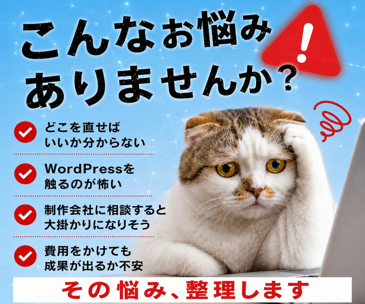 WordPress修正｜SEO・不具合改善します AIO対応可｜ブログ改善やエラー解消まで何でもご相談可 イメージ2
