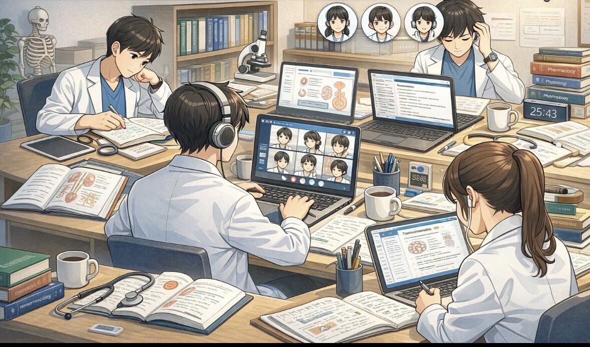 現役医学生がオンライン自習室であなたと勉強します 現在国立大医学部に通う私とともに勉強や作業をしませんか！ イメージ1