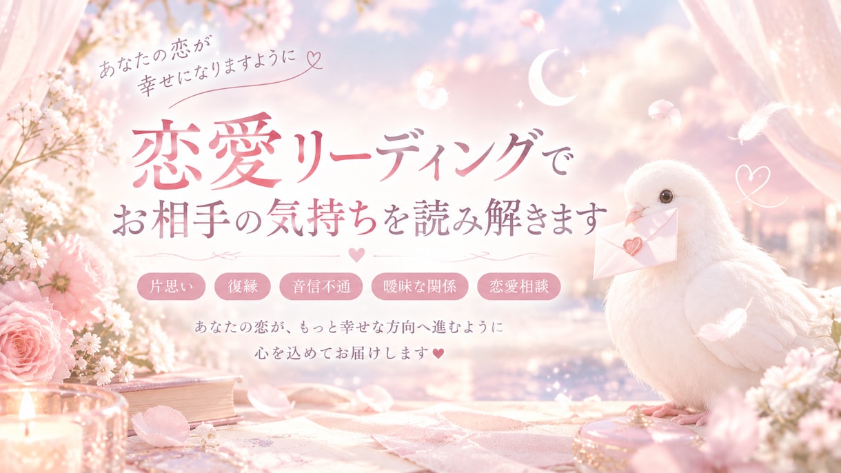 タロットでお相手の気持ちを読み解きます お相手の本音を鑑定します｜音信不通・片思い・復縁のお悩みに！ イメージ1