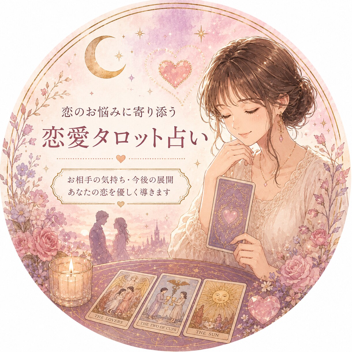 恋愛のお悩みをタロットで優しく読み解きます 相談ベースでじっくりお話をお伺いしますᴖ_ᴖ イメージ1