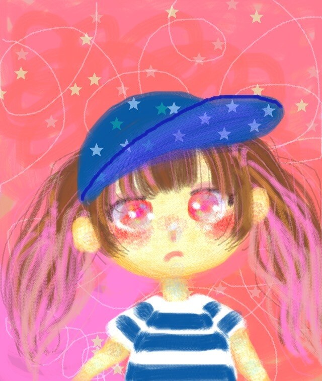 クレヨンで似顔絵アイコンかきます かわいいクレヨンのゆるふわキラキラタッチ イメージ3