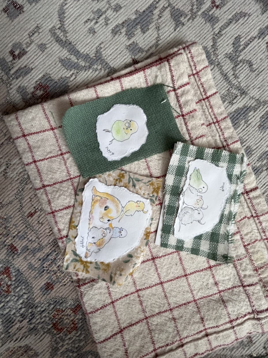 ふんわり水彩の似顔絵作成します ミニ色紙に水彩でふんわりとした似顔絵をお描きします イメージ9