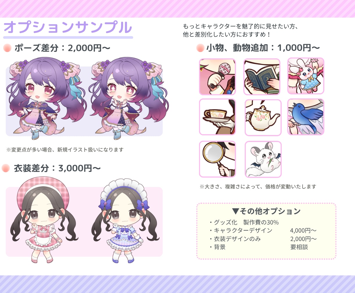 SDキャラ・ちびキャラ・ミニキャラ制作します 商用◎Vtuber・配信立ち絵・サムネ・グッズ・返礼品に！ イメージ9
